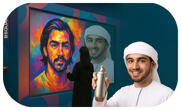 AI graffiti wall, digital graffiti, event rental Dubai, interactive wall, virtual spray paint, corporate events, brand activations, digital art